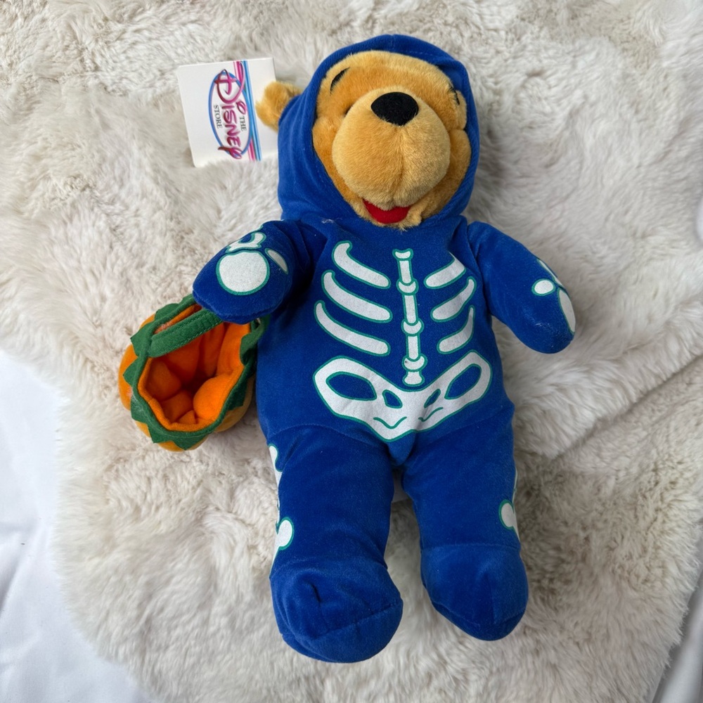 Disney Blue‎ Skeleton Pooh Bear Plush Toy